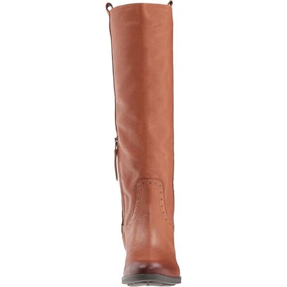 NWT SAM EDELMAN Womens Whiskey Beige Prina Almond Toe Leather Riding Boot 8 M - Picture 3 of 5
